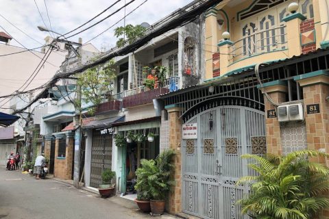 colourful street view in Ho chi minh city