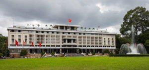 Exterior of the Reunification Palace Ho chi minh city