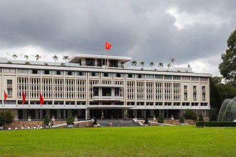 Exterior of the Reunification Palace Ho chi minh city