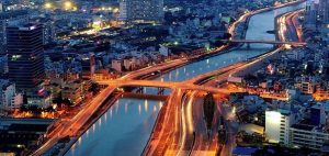 ho chi minh city river at night