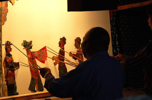 religious chinese shadow puppetry